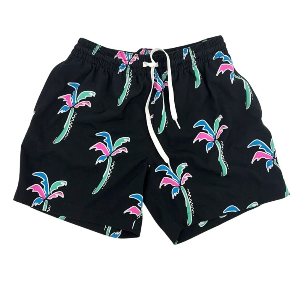 Chubbies Palm Tree Swim Trunks 5.5" Mens Shorts Sz S Retro Coastal Tropical Y2K